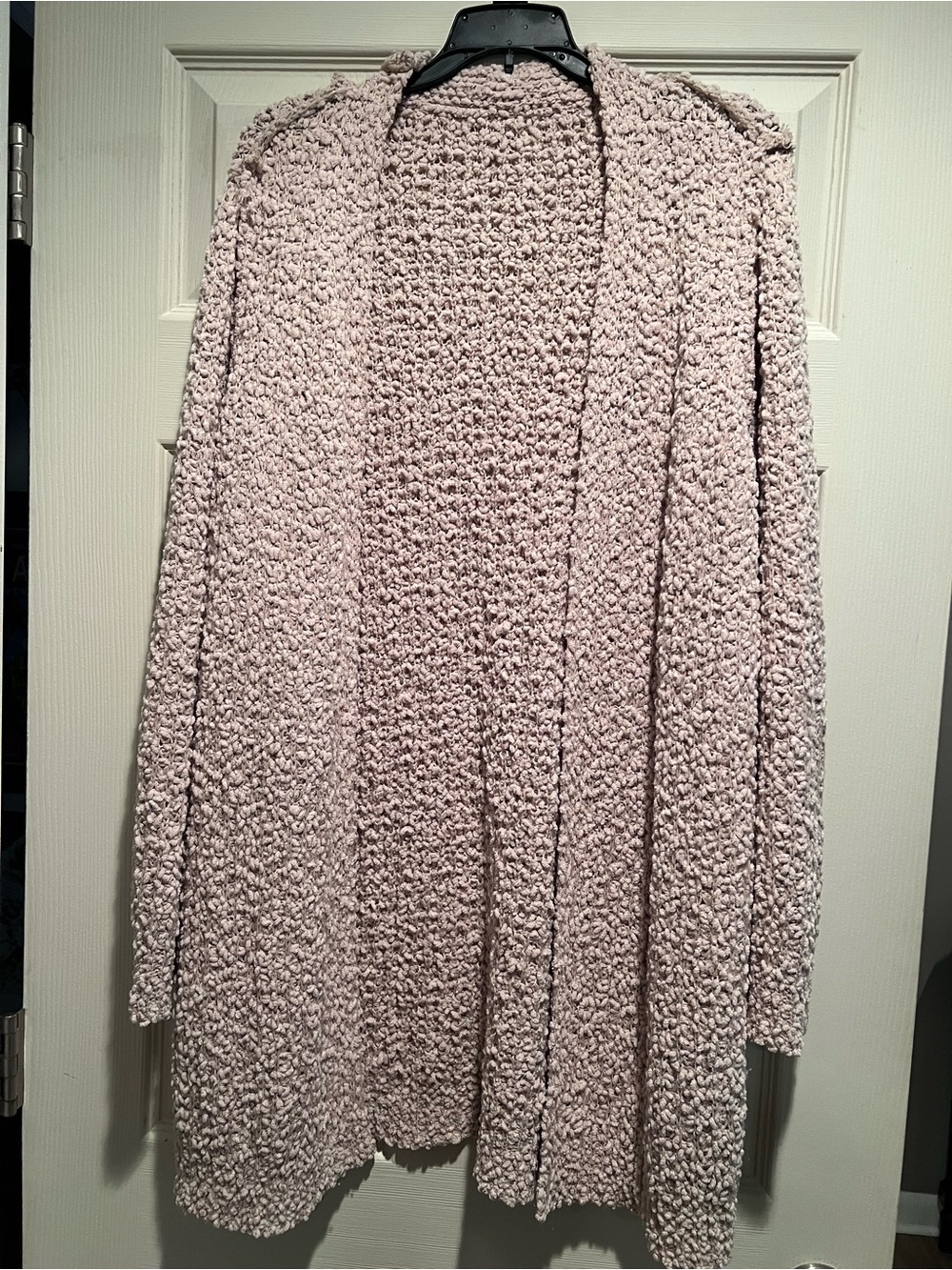 new directions Dusty Mauve Popcorn Knit Open Cardigan